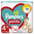 PAMPERS Pants JP-vaipat, koko 4+, 9-15 kg, 50 kpl.