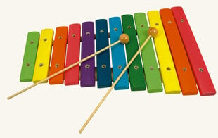 Bino Puinen ksylofoni, sateenkaaren värit hinta ja tiedot | Bino Lapset | hobbyhall.fi