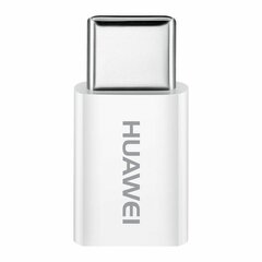 Huawei AP52 Micro USB–USB Type-C -adapteri 5V 2A Data Sync Charge, valkoinen hinta ja tiedot | Puhelinkaapelit | hobbyhall.fi