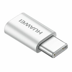 Huawei AP52 Micro USB–USB Type-C -adapteri 5V 2A Data Sync Charge, valkoinen hinta ja tiedot | Puhelinkaapelit | hobbyhall.fi