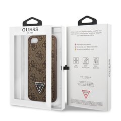 Guess 4G Saffiano Double Card Case suojakuori iPhone 7/8 / SE2020 / SE2022 Brown hinta ja tiedot | Puhelimen kuoret ja kotelot | hobbyhall.fi