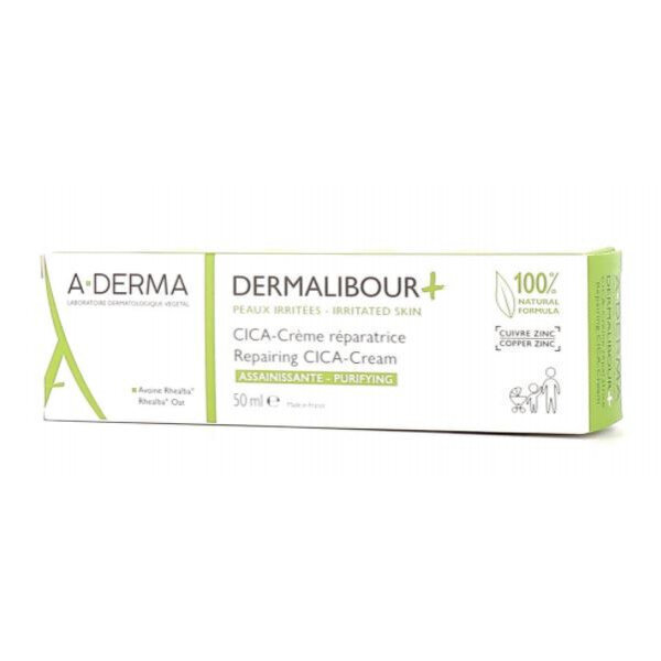 Kasvo- ja vartalovoide A-derma Dermalibour + Cica Rejuvenating Repair Cream, 50 ml hinta ja tiedot | Vartalovoiteet ja -emulsiot | hobbyhall.fi