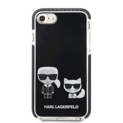 Karl Lagerfeld TPE Karl and Choupette suojakotelo iPhone 7/8/SE2020/SE2022 Musta hinta ja tiedot | Puhelimen kuoret ja kotelot | hobbyhall.fi