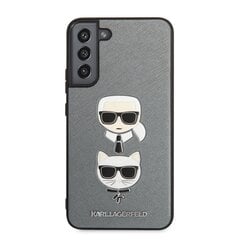Karl Lagerfeld Saffiano K&C Head Case suojakuori Samsung Galaxy S22+ hopea hinta ja tiedot | Puhelimen kuoret ja kotelot | hobbyhall.fi