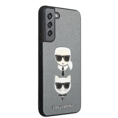 Karl Lagerfeld Saffiano K&C Head Case suojakuori Samsung Galaxy S22+ hopea hinta ja tiedot | Puhelimen kuoret ja kotelot | hobbyhall.fi