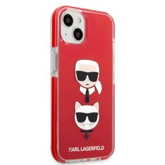 Karl Lagerfeld TPE Karl ja Choupette Heads Case suojakotelo iPhone 13 Red hinta ja tiedot | Puhelimen kuoret ja kotelot | hobbyhall.fi