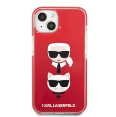 Karl Lagerfeld TPE Karl ja Choupette Heads Case suojakotelo iPhone 13 Red hinta ja tiedot | Puhelimen kuoret ja kotelot | hobbyhall.fi