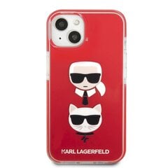 Karl Lagerfeld TPE Karl and Choupette Heads Case suojakotelo iPhone 13 mini Red hinta ja tiedot | Karl Lagerfeld Matkapuhelimet ja tarvikkeet | hobbyhall.fi