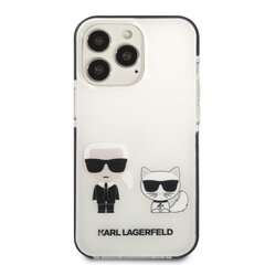 Karl Lagerfeld TPE Karl and Choupette Case suojakotelo iPhone 13 Pro Max Valkoinen hinta ja tiedot | Puhelimen kuoret ja kotelot | hobbyhall.fi