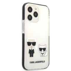 Karl Lagerfeld TPE Karl and Choupette Case suojakotelo iPhone 13 Pro White hinta ja tiedot | Puhelimen kuoret ja kotelot | hobbyhall.fi