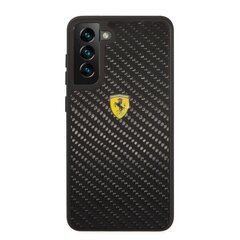 Ferrari Real Carbon Hard Case suojakuori Samsung Galaxy S21 FE 5G Black hinta ja tiedot | Puhelimen kuoret ja kotelot | hobbyhall.fi