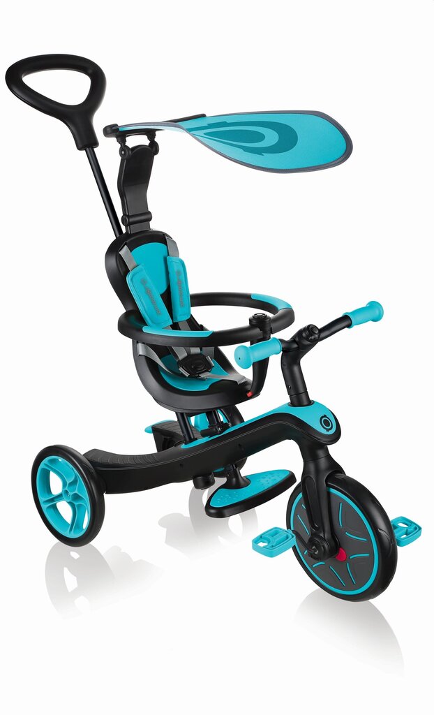 Monitoiminen kolmipyörä Globber Trike Explorer 4in1, sinivihreä, 632-105 hinta ja tiedot | Kolmipyörät | hobbyhall.fi