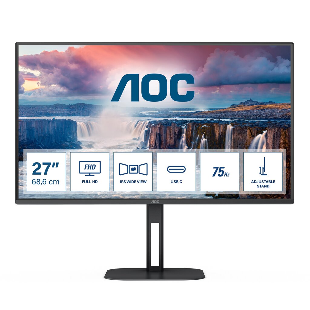 AOC 27" FHD IPS Monitor 27V5C/BK hinta ja tiedot | Näytöt | hobbyhall.fi