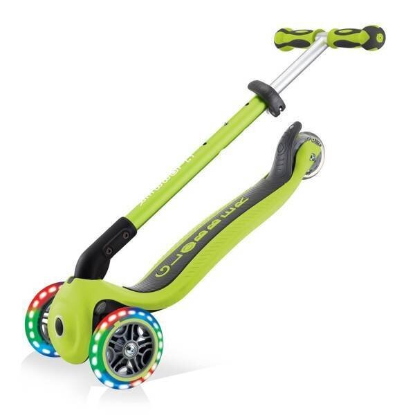 Lasten potkulauta Globber GO UP Deluxe Lights Lime Green hinta ja tiedot | Potkulaudat | hobbyhall.fi