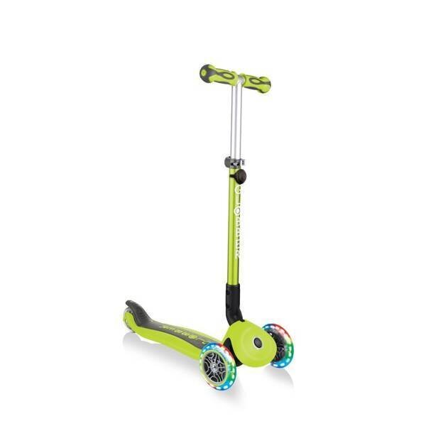 Lasten potkulauta Globber GO UP Deluxe Lights Lime Green hinta ja tiedot | Potkulaudat | hobbyhall.fi