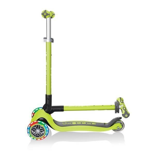 Lasten potkulauta Globber GO UP Deluxe Lights Lime Green hinta ja tiedot | Potkulaudat | hobbyhall.fi