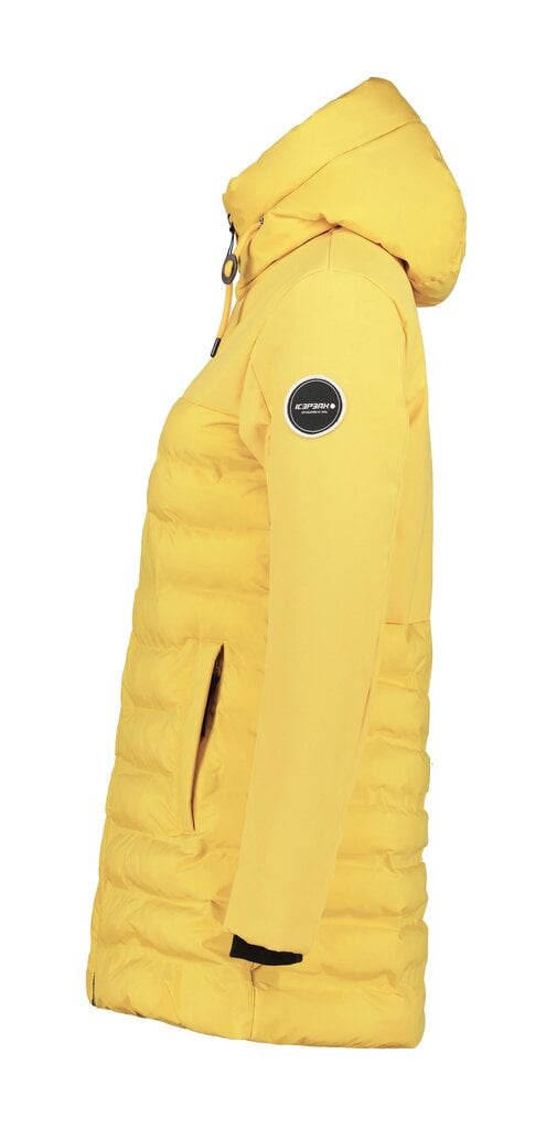 Icepeak naisten vuorellinen pitkä softshell-takki ALBEE, keltainen hinta ja tiedot | Naisten ulkoilutakit | hobbyhall.fi