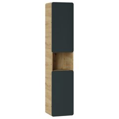 Kylpyhuonekaappi Hakano Arcade, 35x170 cm, musta/ruskea hinta ja tiedot | Kylpyhuonekaapit | hobbyhall.fi