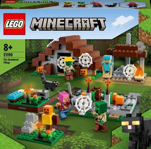 LEGO 21190 Minecraft La Aldea Abandonada, Juego Para Construir Con Figuras  De Zombies, Cazador Y Un Gato, Taller De Aldeano, Casa Y Granja De Juguete  