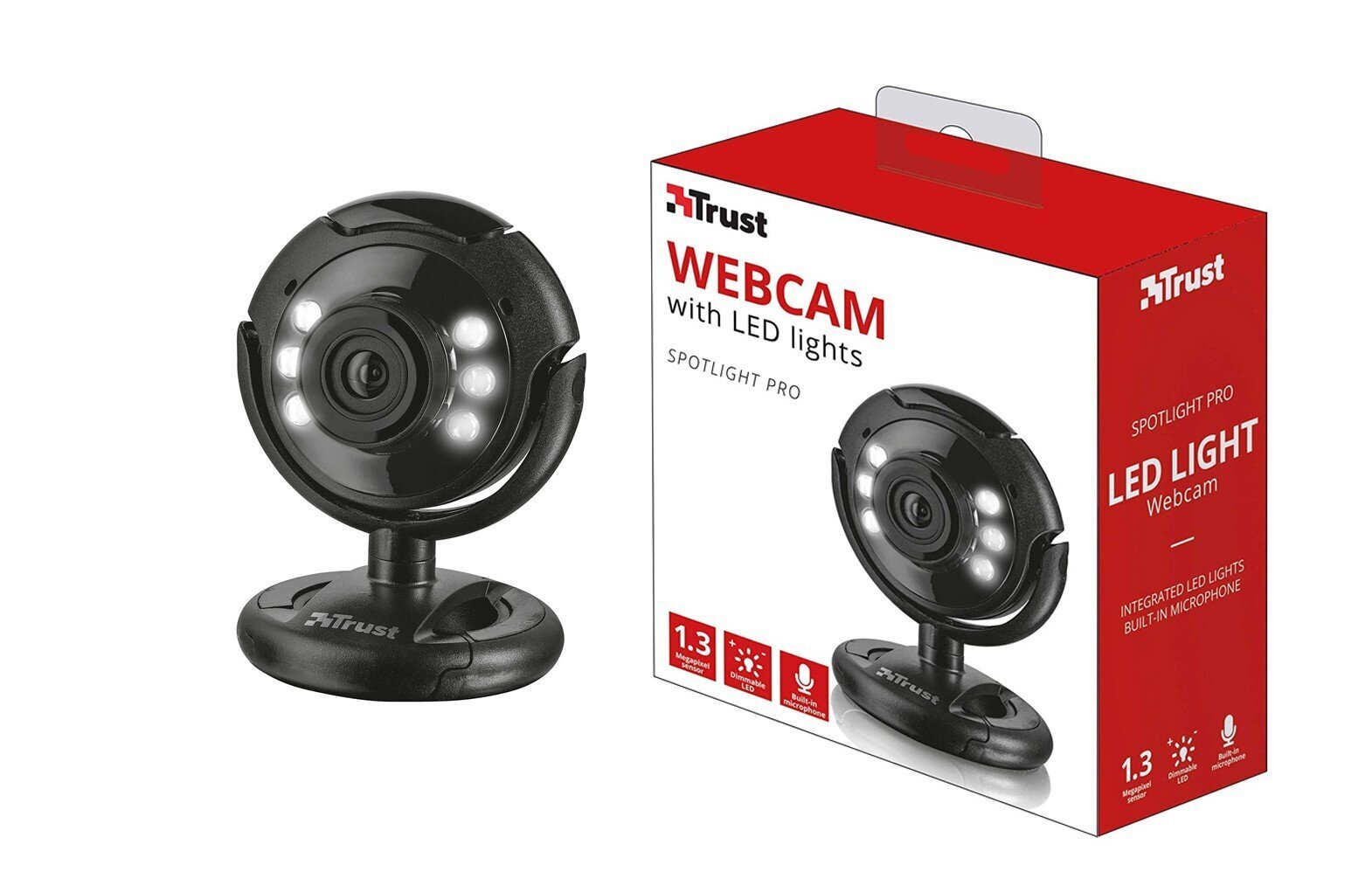 CAMERA WEBCAM USB2 PRO/SPOTLIGHT 16428 TRUST hinta ja tiedot | Web-kamerat | hobbyhall.fi