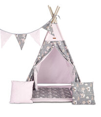 Lasten teltta Sensillo Teepee, vaaleanpunainen hinta ja tiedot | Vauvan lelut | hobbyhall.fi