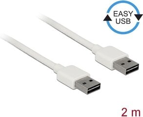 USB 2.0 -kaapeli DELOCK 85194 (2 m) Valkoinen hinta ja tiedot | Puhelinkaapelit | hobbyhall.fi