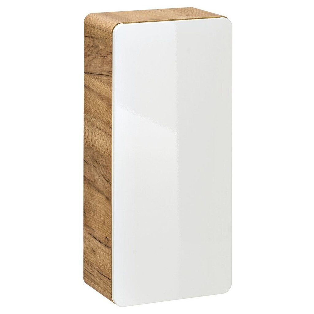 Kylpyhuonekaappi Hakano Arcade, 35x75 cm, valkoinen/ruskea hinta ja tiedot | Kylpyhuonekaapit | hobbyhall.fi