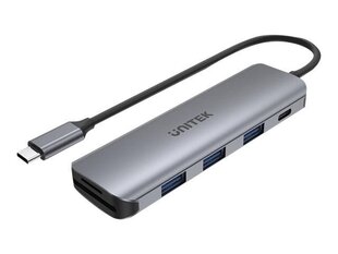 Unitek H1107C Hub, USB-C/3xUSB 3.1, 20.5 cm hinta ja tiedot | Adapterit | hobbyhall.fi