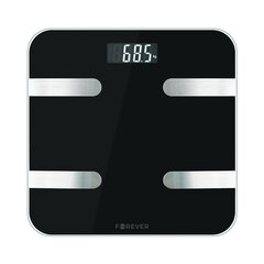 Forever AS-100 Body Scales Bluetooth 4.0 / App / Graphics / Black hinta ja tiedot | Vaa'at | hobbyhall.fi