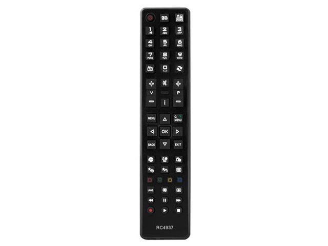 HQ LXP4937 TV remote control Vestel / Sharp / JVC / AKAI / TELEFUNKEN / LCD / RC4937 3D / Black hinta ja tiedot | TV-lisätarvikkeet | hobbyhall.fi