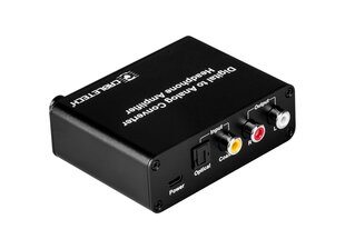 Cabletech Digital to Analog Converter with Headphone Jack / Black hinta ja tiedot | Adapterit | hobbyhall.fi
