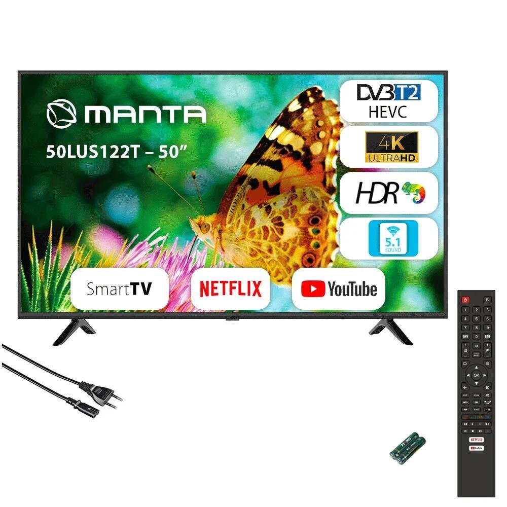 Manta 50" Ultra HD televisio 50LUS122T hinta ja tiedot | Televisiot | hobbyhall.fi