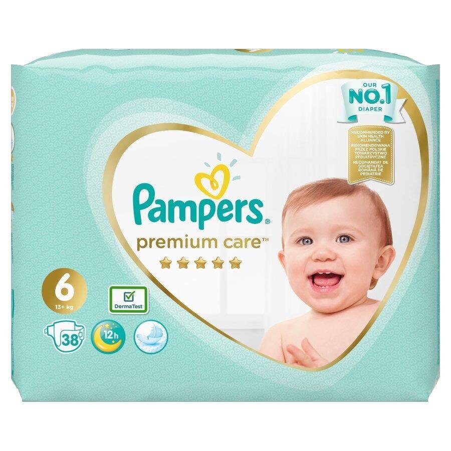 Vaipat Pampers Premium Care S6, 38s, JUMBO (13+kg) hinta ja tiedot | Vaipat | hobbyhall.fi