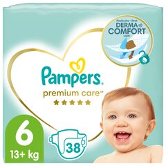 Vaipat Pampers Premium Care S6, 38s, JUMBO (13+kg) hinta ja tiedot | Vaipat | hobbyhall.fi