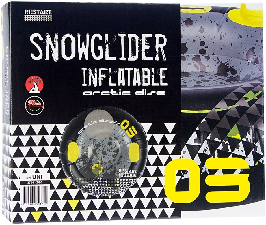 Puhallettava pyöreä Pulkka Snowglider Inflatable Arctic Disc, NIJDAM hinta ja tiedot | Pulkat, liukurit ja kelkat | hobbyhall.fi