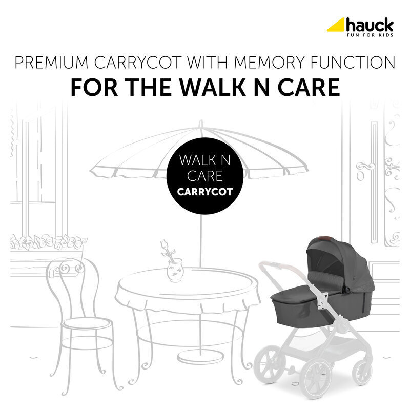 Hauck lastenvaunujen koppa Hauck Walk N Care, tummanharmaa hinta ja tiedot | Vaunujen tarvikkeet | hobbyhall.fi