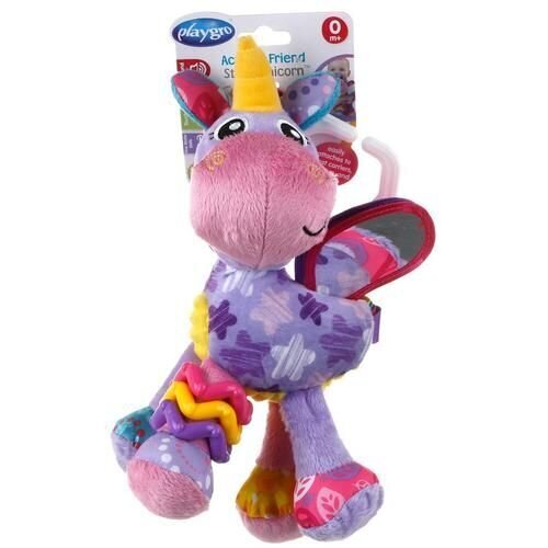 Playgro Stella Unicorn ripustettava pehmolelu, 186981 hinta ja tiedot | Vauvan lelut | hobbyhall.fi