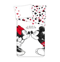 Mickey and Minnie Love -lasten pussilakanasetti, 140 x 200 + tyynyliina 70 x 90 cm hinta ja tiedot | Vuodevaatteet lapsille | hobbyhall.fi