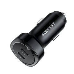 Acefast autolaturi 72W, 2x USB Type C, PPS, Virransyöttö, Quick Charge 3.0, AFC, FCP musta (B2 musta) hinta ja tiedot | Puhelimen laturit | hobbyhall.fi