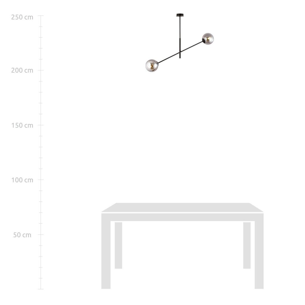 Emibig valaisin Linear 2, musta/grafiitti. hinta ja tiedot | Riippuvalaisimet | hobbyhall.fi