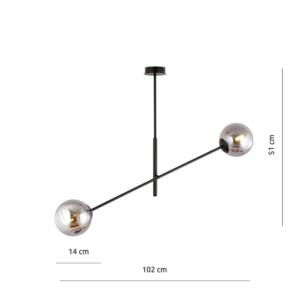 Emibig valaisin Linear 2, musta/grafiitti. hinta ja tiedot | Riippuvalaisimet | hobbyhall.fi