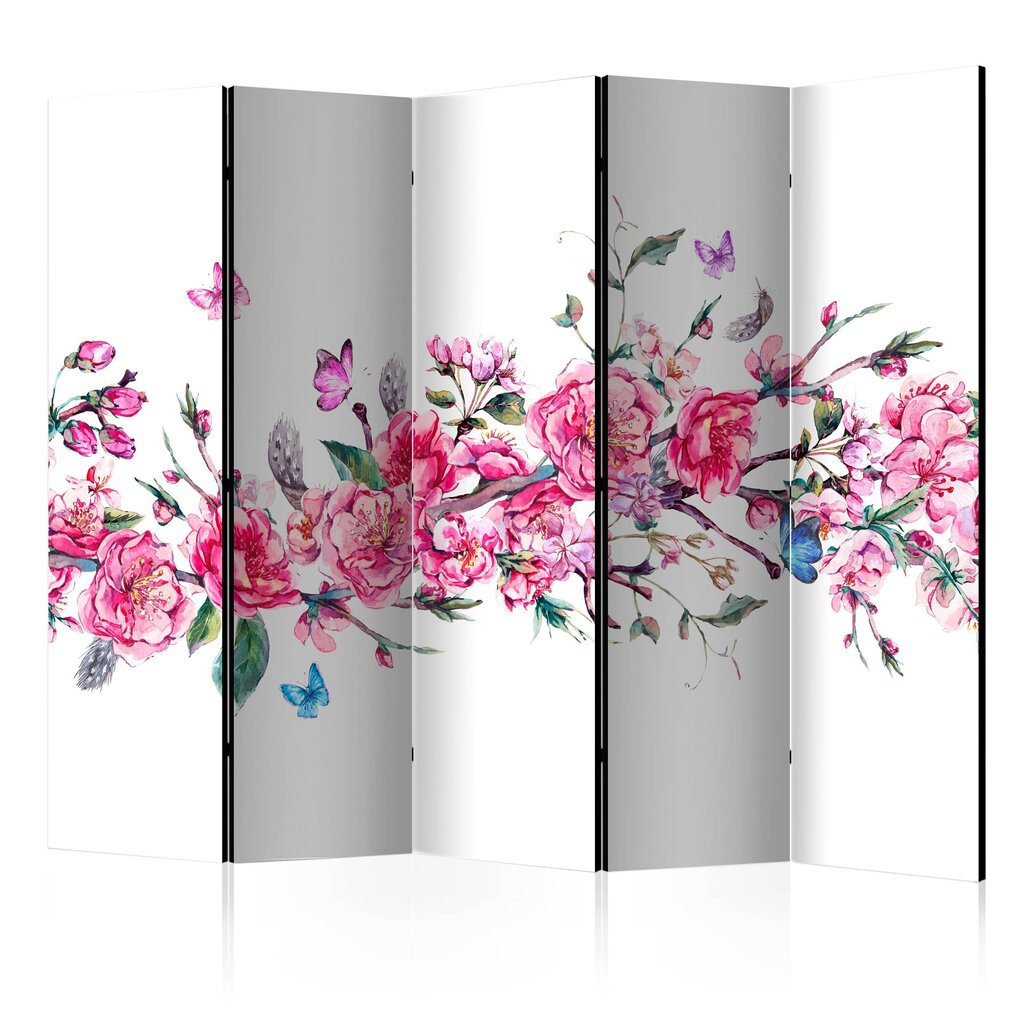 Sermi Flowers and Butterflies II [Room Dividers] hinta ja tiedot | Sermit ja tilanjakajat | hobbyhall.fi