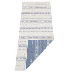 Kaksipuolinen matto NORTHRUGS Twin Supreme Cream Blue, 80x350 cm hinta ja tiedot | Isot matot | hobbyhall.fi