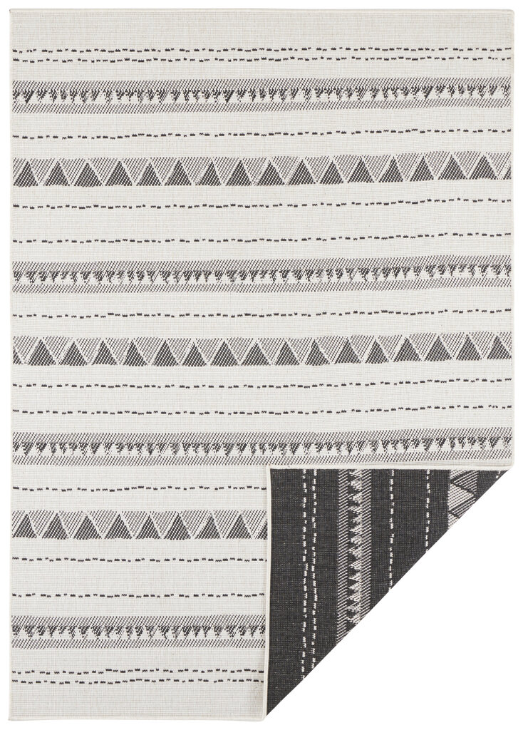 Kaksipuolinen matto NORTHRUGS Twin Supreme Black Cream, 80x150 cm hinta ja tiedot | Isot matot | hobbyhall.fi