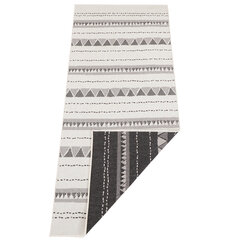 Kaksipuolinen matto NORTHRUGS Twin Supreme Black Cream, 80x250 cm hinta ja tiedot | Isot matot | hobbyhall.fi