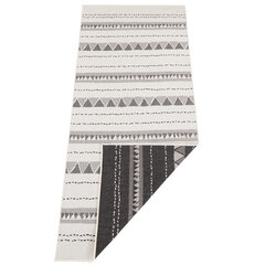 Kaksipuolinen matto NORTHRUGS Twin Supreme Black Cream, 80x350 cm hinta ja tiedot | Isot matot | hobbyhall.fi