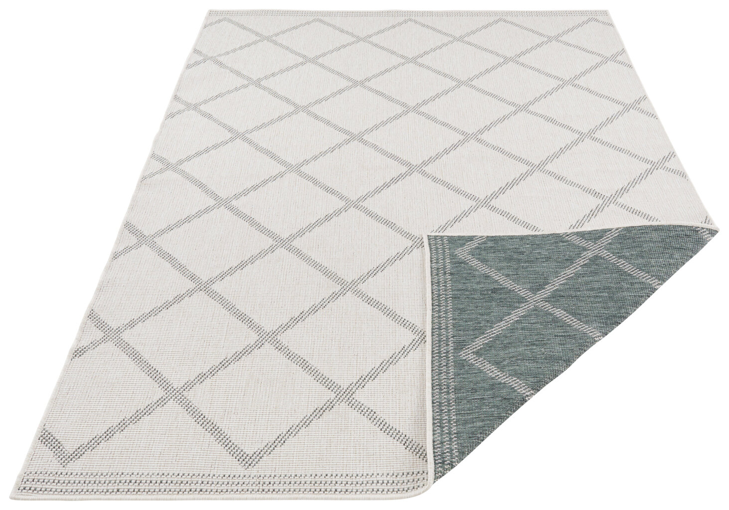 Kaksipuolinen matto NORTHRUGS Twin Supreme Green Cream, 200x290 cm hinta ja tiedot | Isot matot | hobbyhall.fi