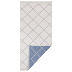 Kaksipuolinen matto NORTHRUGS Twin Supreme Blue Cream, 80x250 cm hinta ja tiedot | Isot matot | hobbyhall.fi