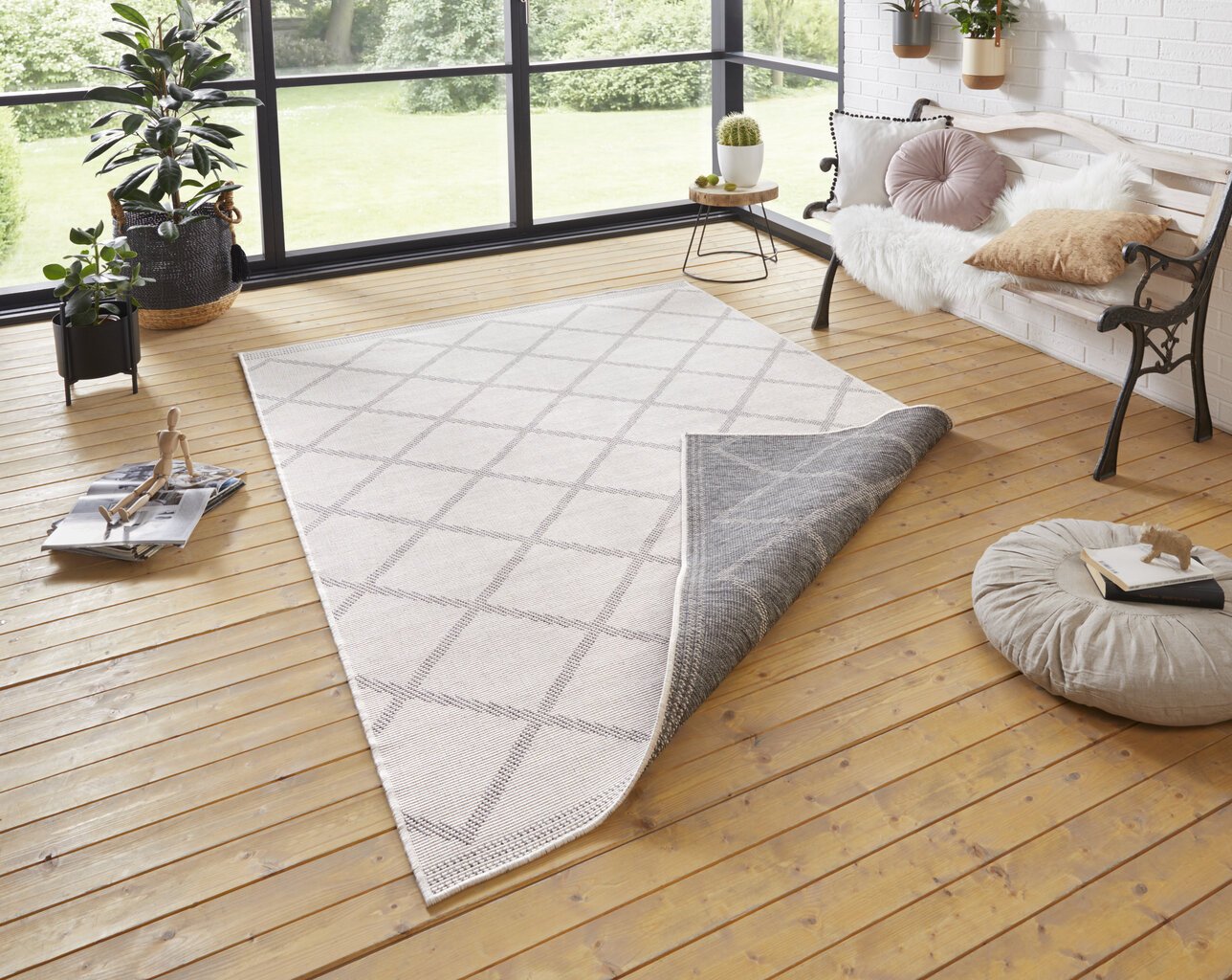 Kaksipuolinen matto NORTHRUGS Twin Supreme Grey Cream, 200x290 cm hinta ja tiedot | Isot matot | hobbyhall.fi