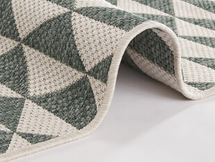 Kaksipuolinen matto NORTHRUGS Twin Supreme Green Cream, 80x250 cm hinta ja tiedot | Isot matot | hobbyhall.fi